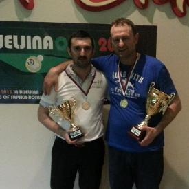 Sa Goranom Mladenovicem Grgom u finalu Bijeljina Open 2013.
